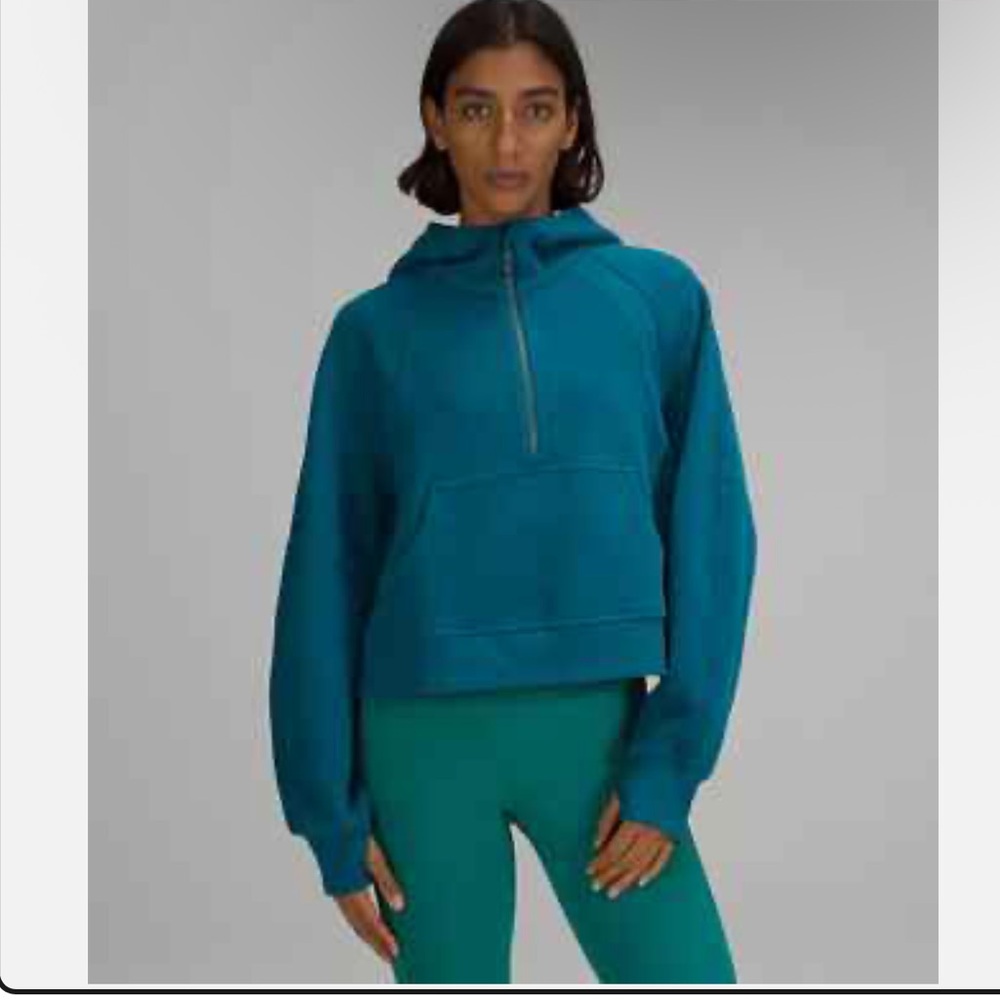 Lululemon Scuba Oversized Half 1/2 Zip Hoodie Blue Sweatshirt